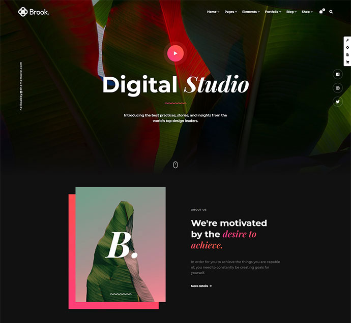 بروك Parallax WordPress الموضوع