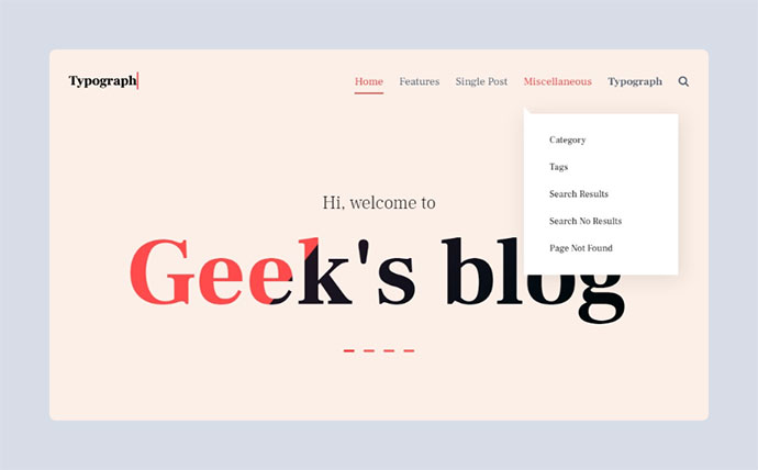 Tipografia: tema del blog WordPress Gutenberg incentrato sui contenuti
