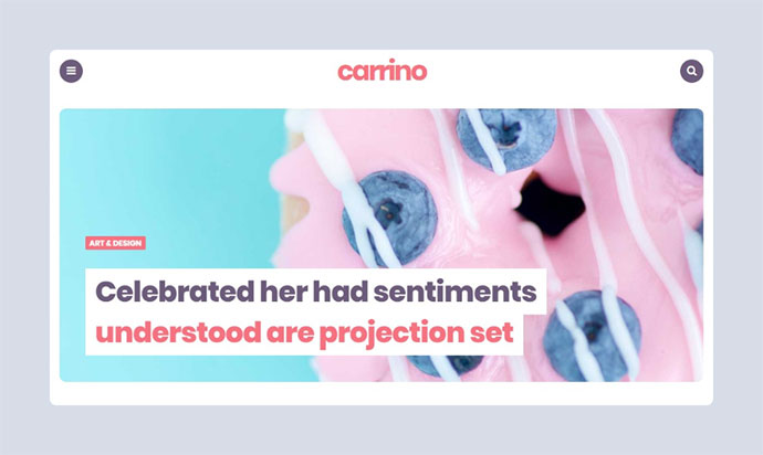 Carrino - Un emozionante tema del blog di Gutenberg
