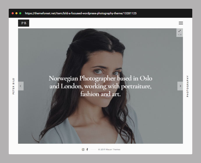 Bild — специализированная тема WordPress для фотографий