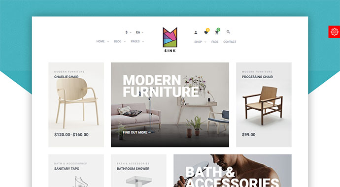 싱크 - 최소 WooCommerce WordPress 테마