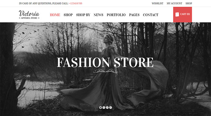 Victoria - 패션 WooCommerce WordPress 테마