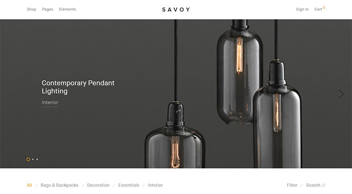Savoy - 미니멀리스트 AJAX WooCommerce 테마