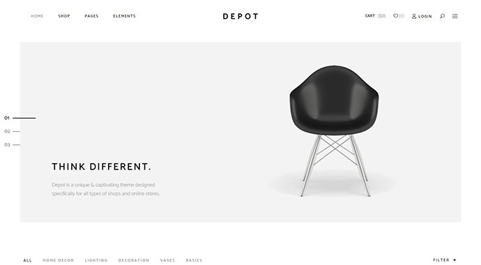 Depot - 전자 상거래를 위한 현대적인 테마