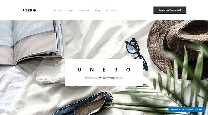 Unero - 미니멀리스트 AJAX WooCommerce WordPress 테마