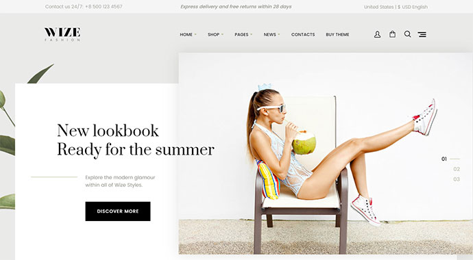 WooCommerce 다목적 반응형 WordPress 테마 - WizeStore