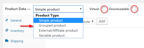 设置产品类型
