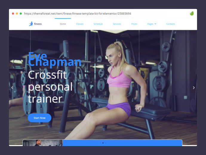 Finess –Elementorのフィットネステンプレートキット