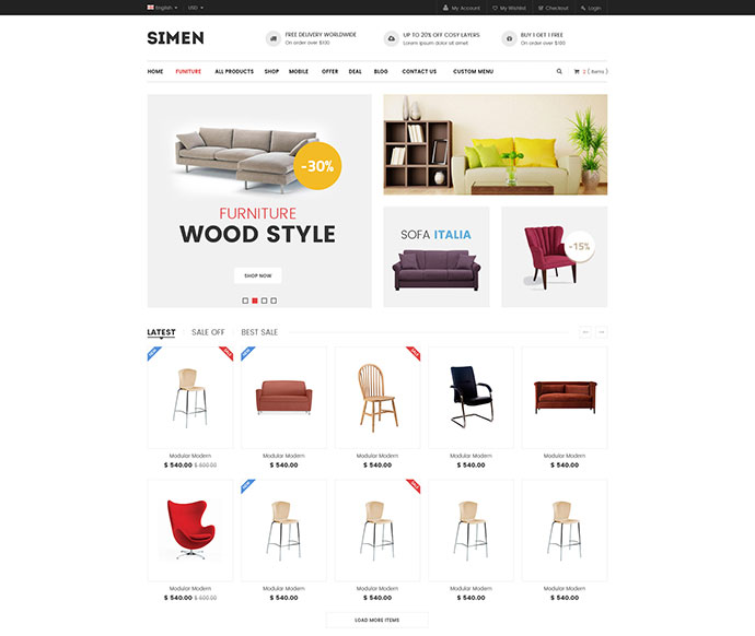 Simen - Çok Amaçlı WooCommerce WordPress Teması