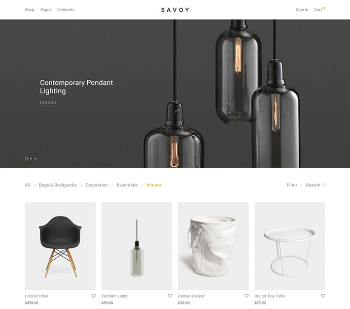 Savoy - Minimalist AJAX WooCommerce Teması