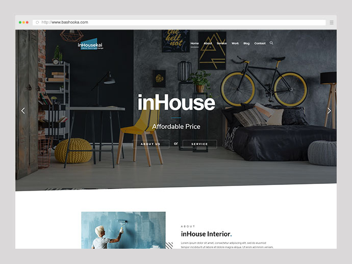 Inhousekai | Modern Tasarım İç WordPress Teması