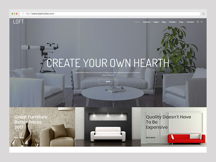 Loft - İç Tasarım WordPress Teması