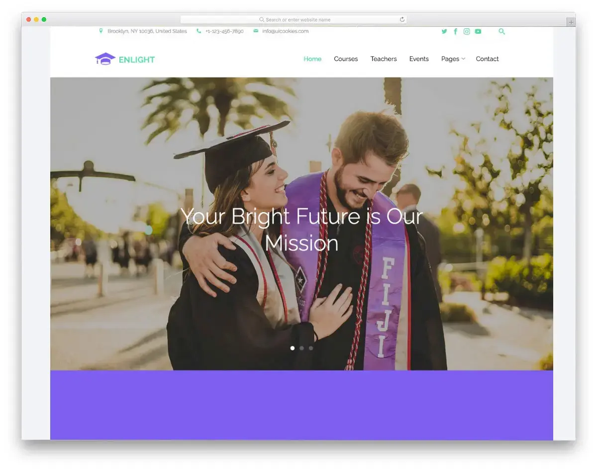 Modèle d'apprentissage en ligne Bootstrap gratuit Enlight
