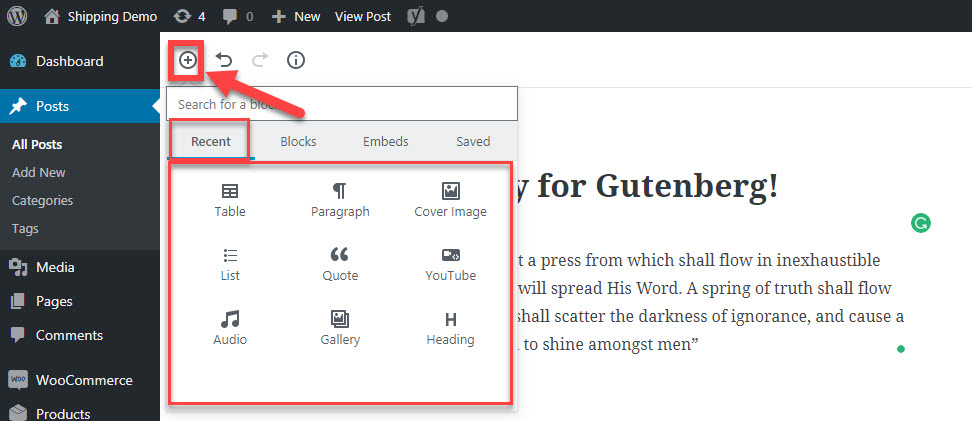 古腾堡 WordPress 编辑器
