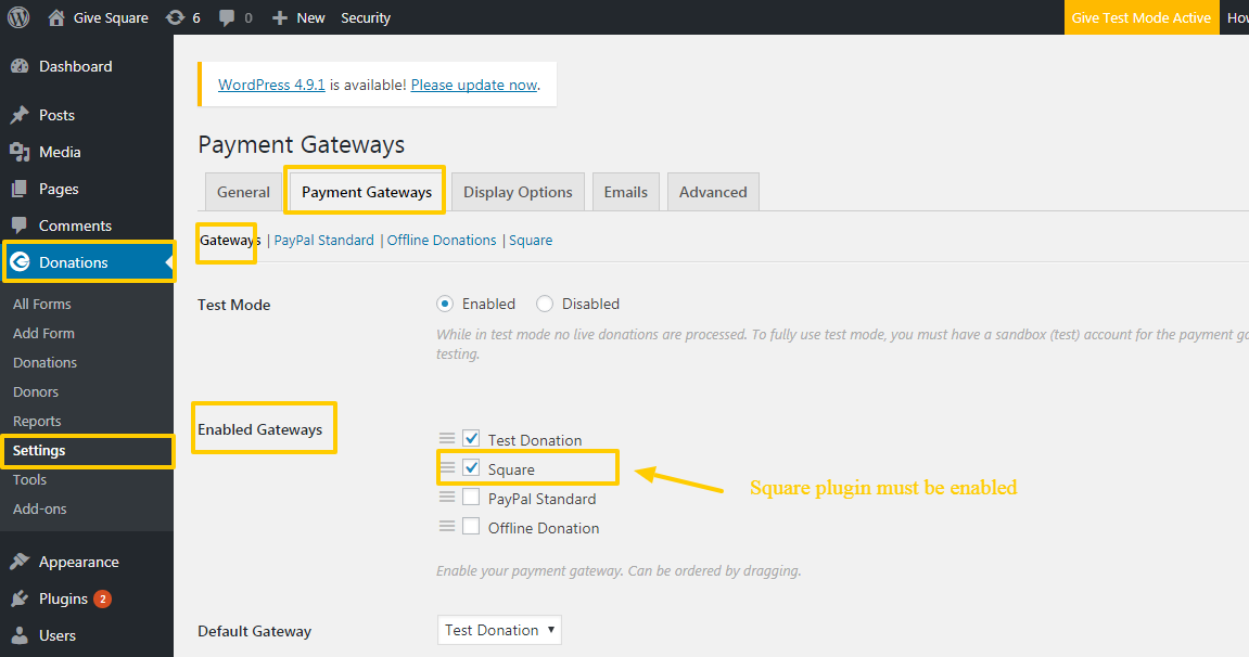 GiveWP Square-Plugin