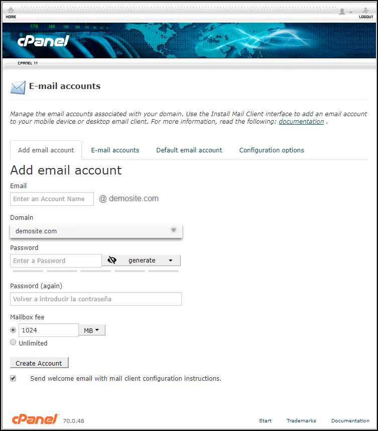 Configurar SMTP en WordPress | Añadir cuenta de correo electrónico en cPanel Configure SMTP in WordPress | Add email account in cPanel