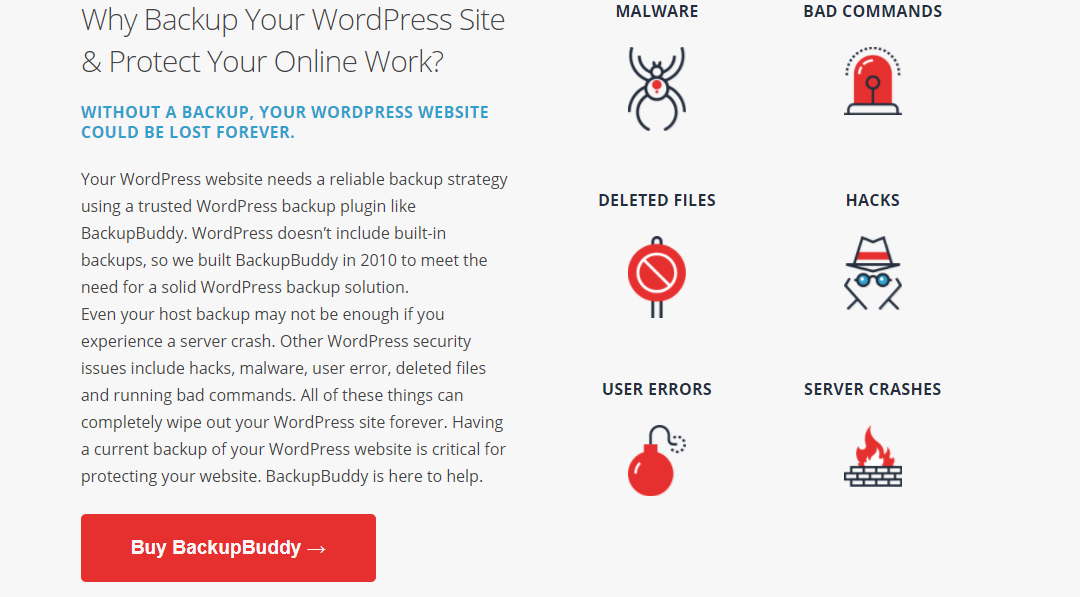 Immagine raffigurante la storia di BackupBuddy WordPress Backup Plugin