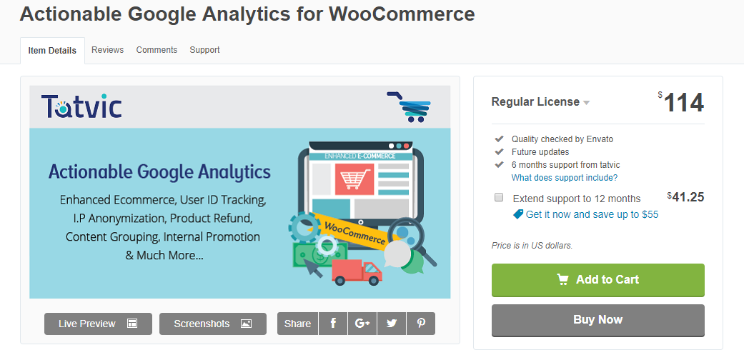 Immagine raffigurante il plug-in Actionable Analytics per WooCommerce