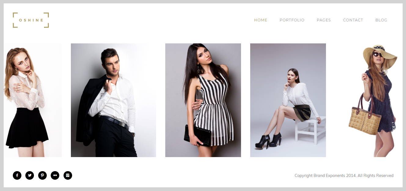 Oshine, WordPress 사진 테마의 스크린샷