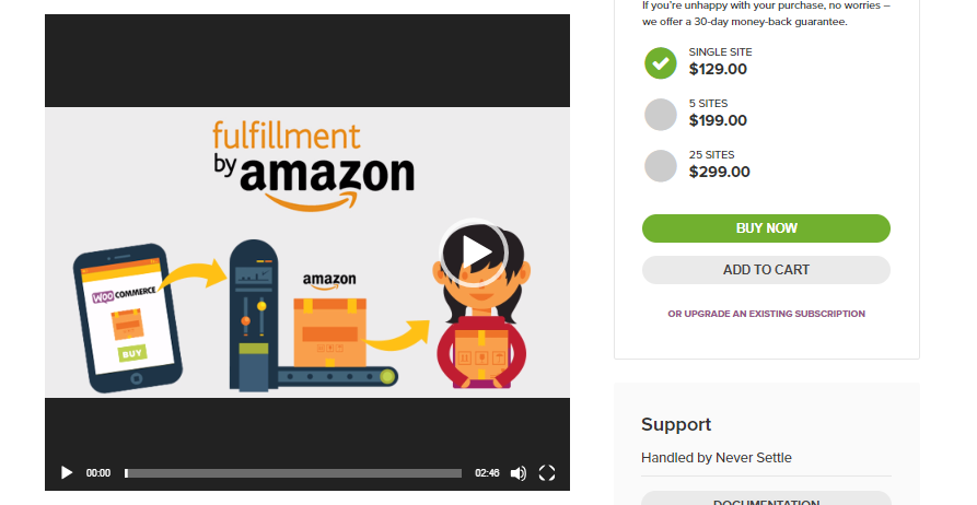 Amazon 플러그인에 의한 fulfillment 스크린샷