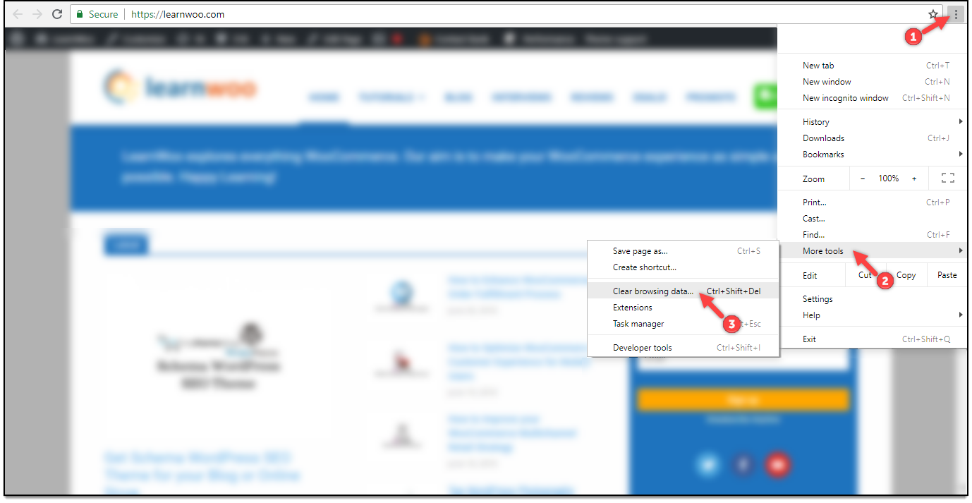 Кэш WordPress | Google Chrome – очистить данные просмотра... WordPress Cache | Google Chrome - Clear Browsing Data...