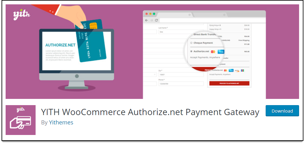 최고의 무료 WooCommerce Authorize.Net 플러그인 | YITH WooCommerce Authorize.net 결제 게이트웨이 Top Free WooCommerce Authorize.Net Plugins | YITH WooCommerce Authorize.net Payment Gateway