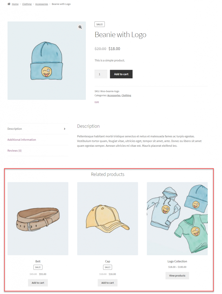 WooCommerce 관련 제품