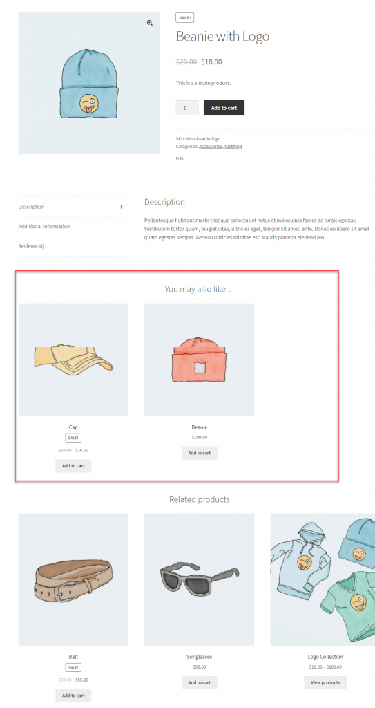WooCommerce 관련 제품