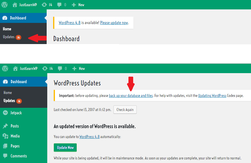 อัปเดตเพื่อรักษาความปลอดภัย WordPress