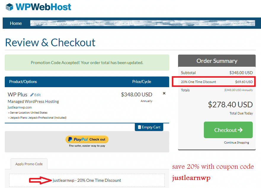 Recensione WPWebHost - codice coupon