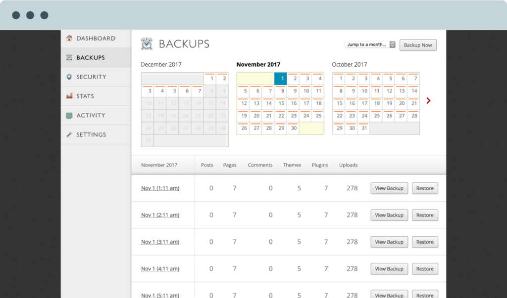 Plugin di backup di Jetpack VaultPress per WordPress