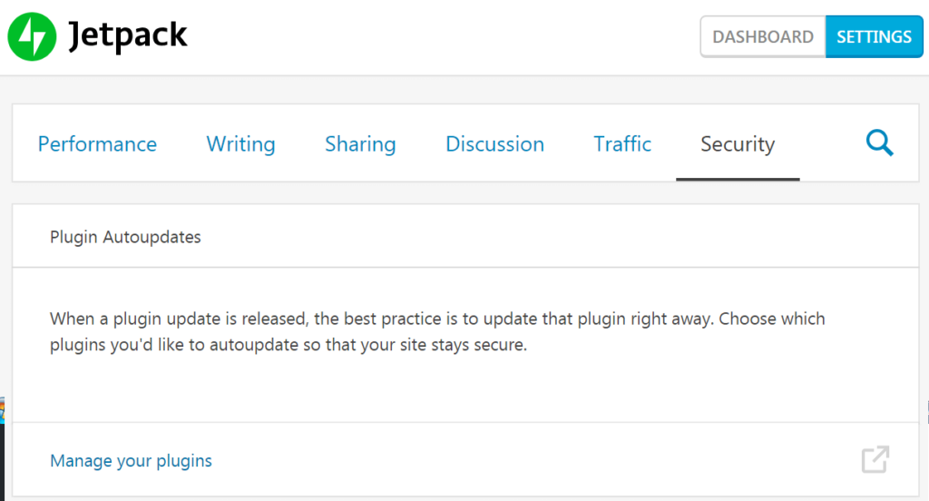 attiva gli aggiornamenti automatici del plug-in Jetpack