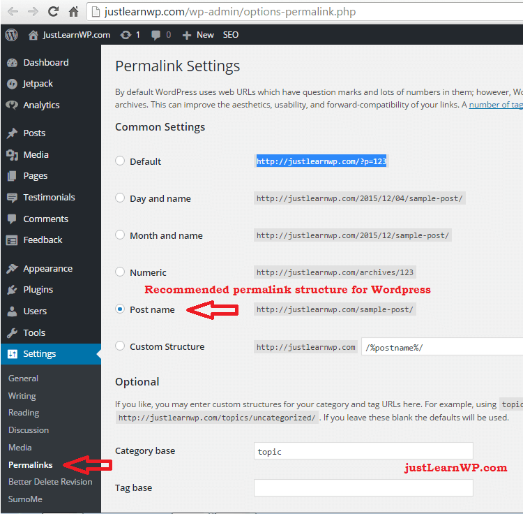 WordPress SEO Dostu Kalıcı Bağlantı Yapısı