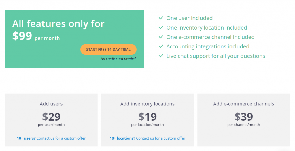 Katana WooCommerce 庫存管理解決方案定價