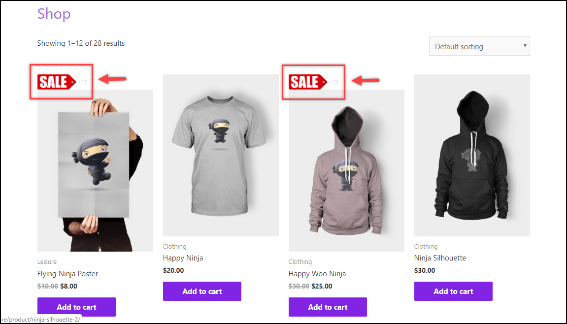 Entfernen Sie das WooCommerce-Verkaufsabzeichen | Bild für Verkaufsabzeichen hinzugefügt Remove WooCommerce Sale Badge | Image added for Sale Badge