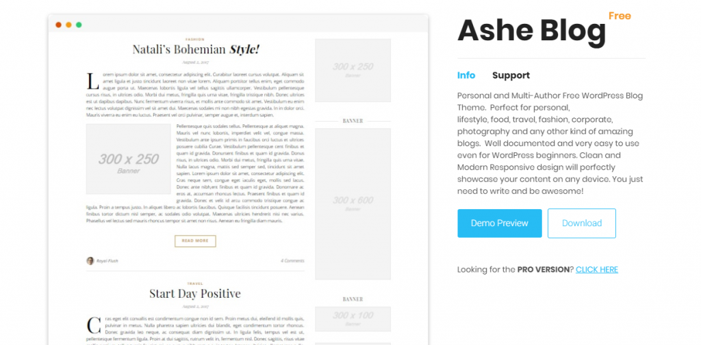 Kostenlose WordPress-Blog-Themen