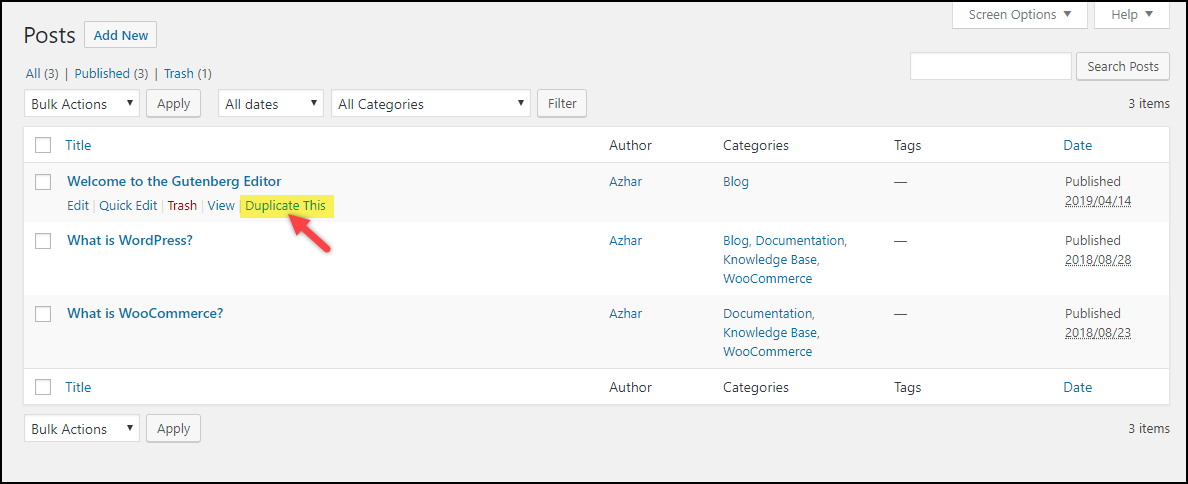 在 WordPress 中復制頁面 |複製這個!從重複頁面插件設置 Duplicate a Page in WordPress | Duplicate This! setting from Duplicate Page plugin
