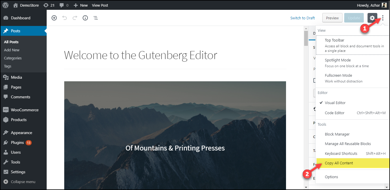 在 WordPress 中復制頁面 |複製帖子中的所有內容 Duplicate a Page in WordPress | Copying all content from the post