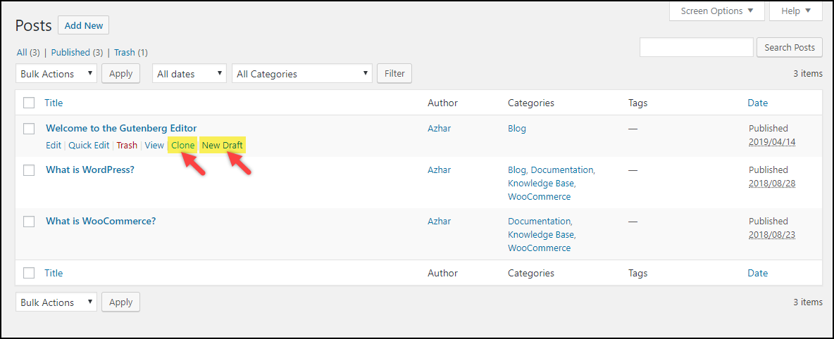 在 WordPress 中復制頁面 |來自 Duplicate Post 插件的克隆和新草稿選項 Duplicate a Page in WordPress | Clone and New Draft options from Duplicate Post plugin