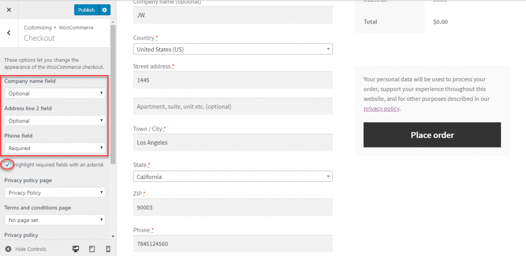 Personalizzatore WooCommerce