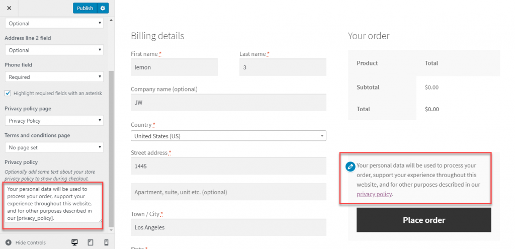 Personalizzatore WooCommerce