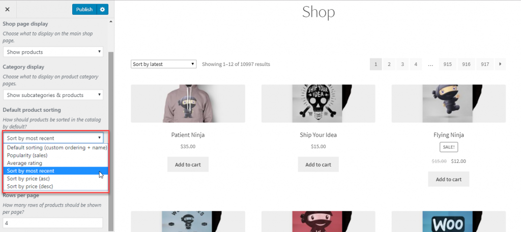 Personalizzatore WooCommerce