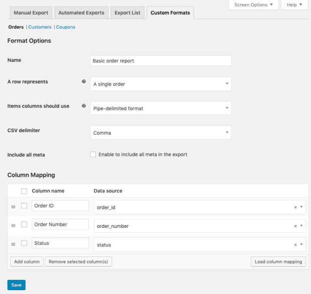 WooCommerce 고객 / CSV 내보내기 플러그인 주문