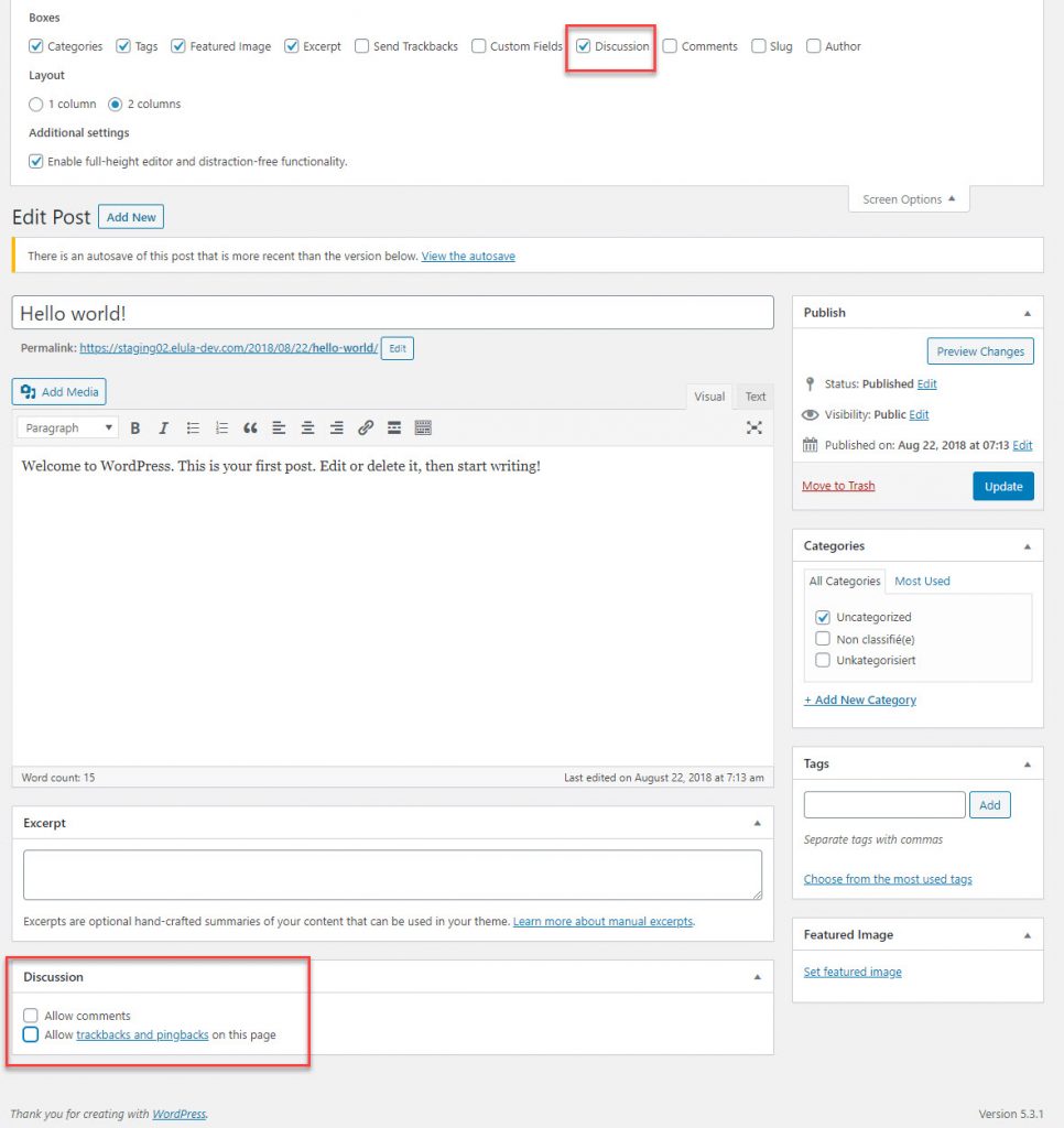 WordPress'te yorumları devre dışı bırak
