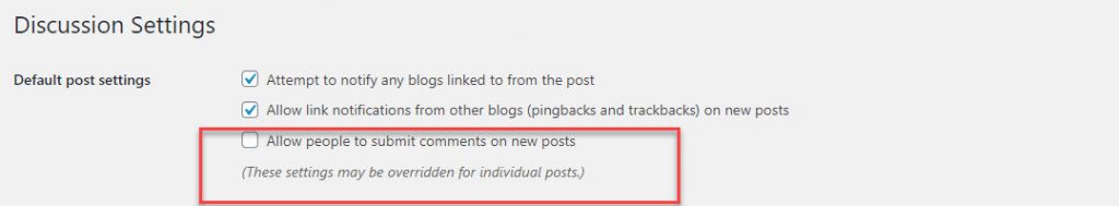 WordPress'te yorumları devre dışı bırakın
