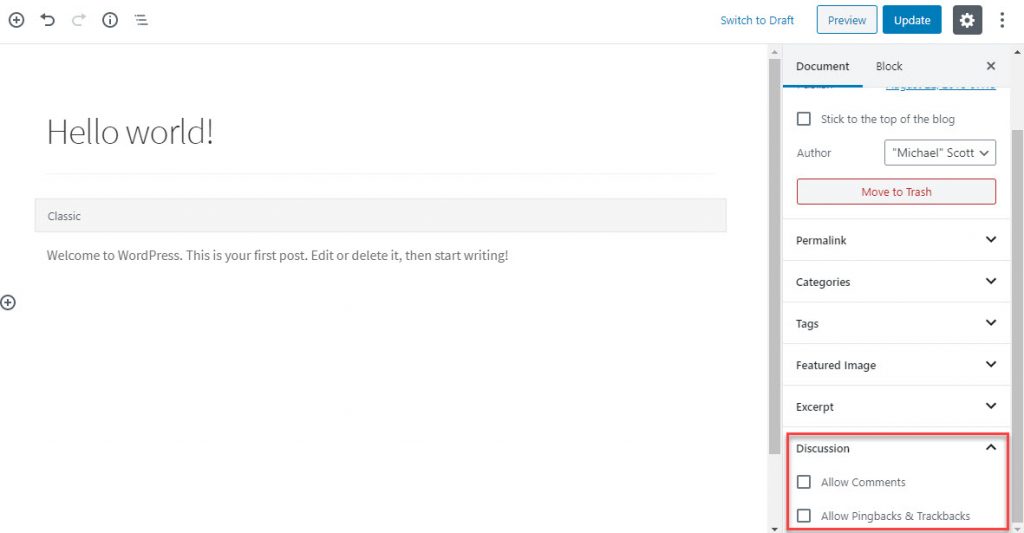 WordPress'te yorumları devre dışı bırakın