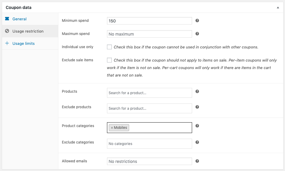 Cupons WooCommerce
