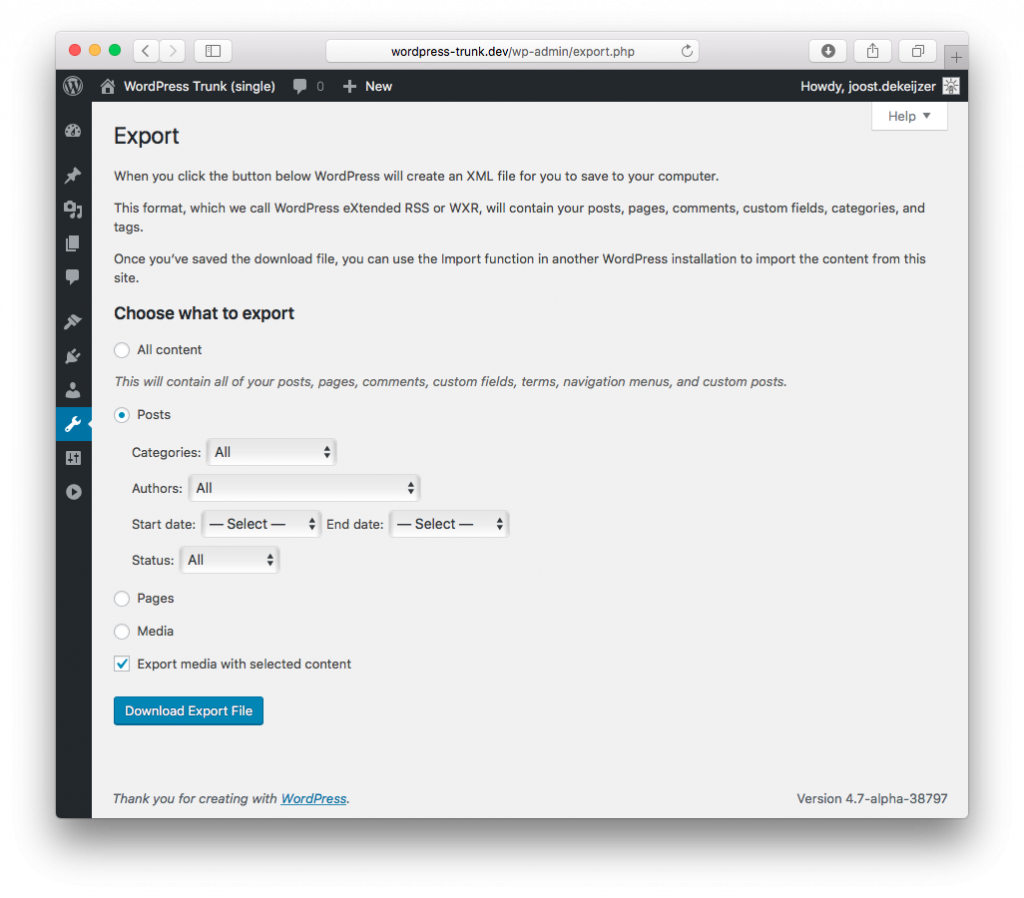 Migrar publicaciones en WordPress
