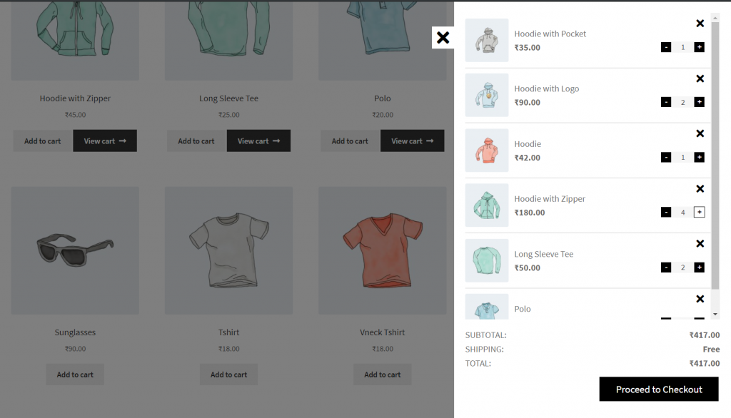 Wtyczki WooCommerce Mini Cart