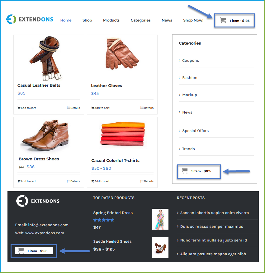 Wtyczki mini koszyka WooCommerce